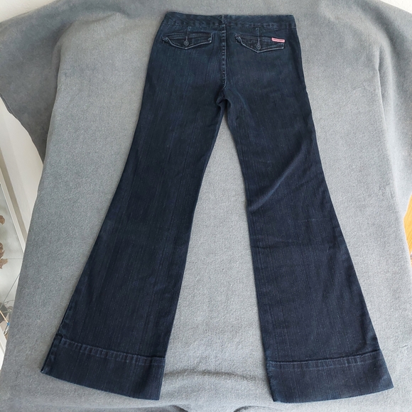 Vintage 90s/Y2K Tommy Jeans Low Rise Wide Leg Flare Jeans • Style 355168 Size 5 - Picture 7 of 12